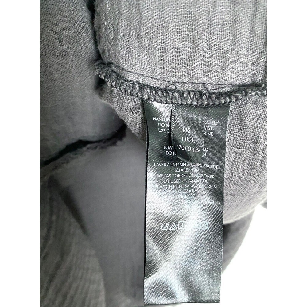 WE the FREE PEOPLE Charcoal Gray Cotton Summer Daydream Gauzy Tunic L = 12/14 - Picture 8 of 9